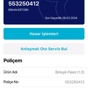 Türkiye Sigorta Mini Onarım Talebime Dönüş Yapmıyor