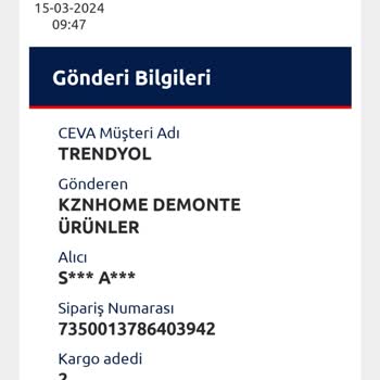 Trendyol Ve Ceva'nın Teslimat Gecikmesiyle Oluşan Mağduriyetim