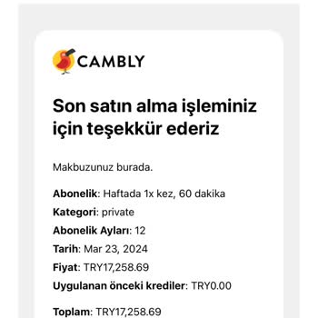 Cambly Abonelik İptali Ve Para İadesi.