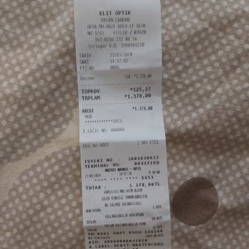 Elit Optik İade Sorunu Ürünümün İade Edilmesini İstiyorum