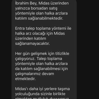Midas Halka Arzların Çoğu Yok