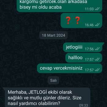 Jetlogi Jetloği & Ulaşmayan Kargo