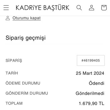 Kadriye Baştürk Kargolanmamış Siparişi İptal Etmediler