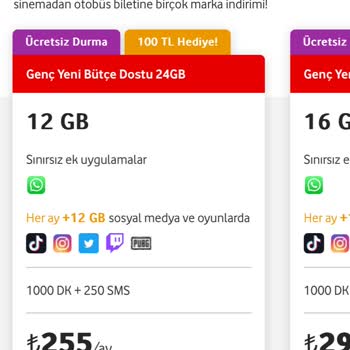 Vodafone Seçtiğim Paketi Değil Kendi İstediği Paketi Tanımladı