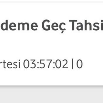 Vodafone Geç Tahsilat Bedeli