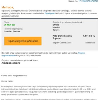 Amazon - Aptamil Ürün İadesi Gerekçesiz Olarak Reddedilmekte