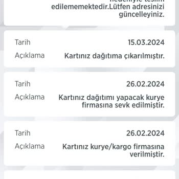 Ziraat Bankası Kuryenet Kart Kargo Teslim Edilemedi