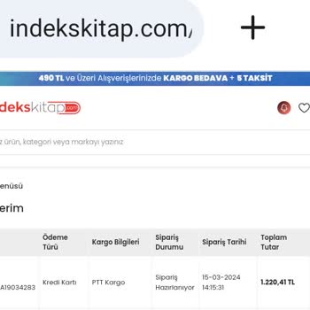 İndeks Kitap Siparişleri Göndermiyor Geri Dönüş Yapmıyor