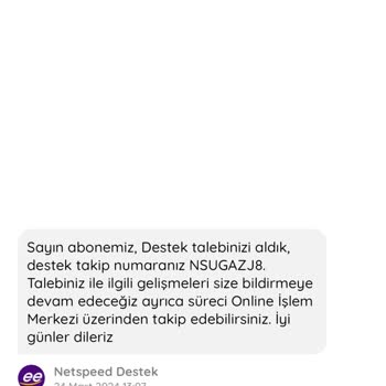 Netspeed Xdsl Numaramı Vermiyor Abonelik Sonlandırılmasını İstiyorum