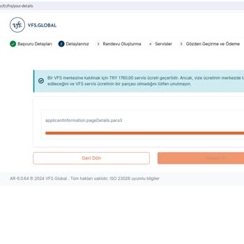 Visa Vfsglobal Randevu Sayfası Sorunlu