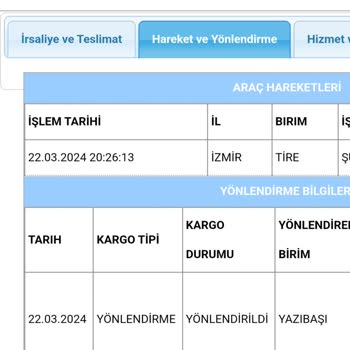 Tire Aras Kargo Kargo Teslimat