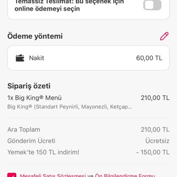 Yemek Sepeti Uygulama Sipariş Şikayeti