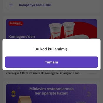 Getir Yemek İndirim Kuponunu Kullanamıyorum