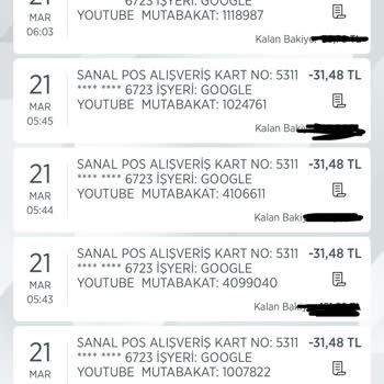 Google Youtube.com İzinsiz Para Çekiyor.