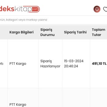 İndeks Kitap Ücreti Nakit Alınıp 10 Gün Gelmeyen Sipariş