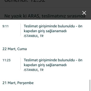 Aras Kargo 4 Gündür Bugün Teslimat Denendi (9:15) Gibi Saatler Geliyor