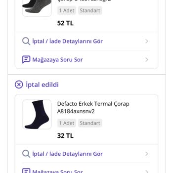 DeFacto Siparişimi Bilerek İptal Etti