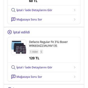 DeFacto Siparişimi Bilerek İptal Etti