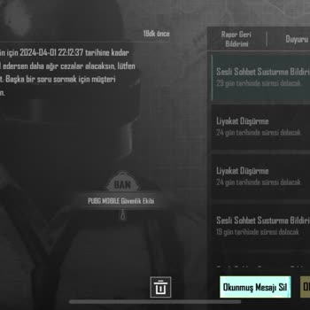 Pubgdestek.com Küfür Etmeden Sürekli Olarak Haksız Ses Banı Yiyorum