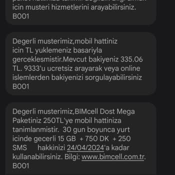 Bimcell Paket Olmasına Rağmen. Lira Hesabımdan Paranı Aldı.