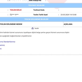 Aras Kargo Tarafından Teslim Edilmeyen Ama Teslim Edildi Görülen Kargo