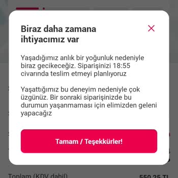 Yemeksepeti İftar Vakti Sipariş Hayal Kırıklığı