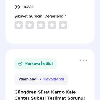 Sürat Kargo'da İade Karmaşası Ve Personel Tavrı