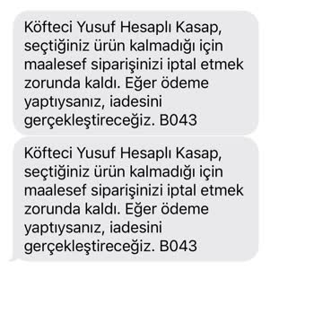 Köfteci Yusuf Yola Çıkmış Görünen Ürünün İptal Edilmesi