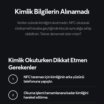 Papara Sözleşmeli Hesaba NFC Doğrulama Yüzünden Geçemiyorum