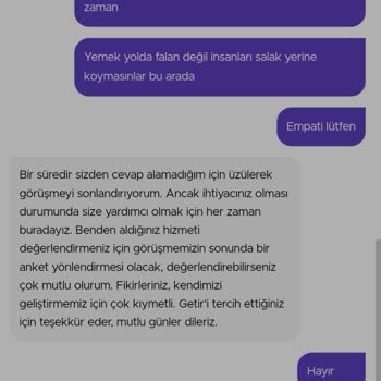 Getir Müşteri Hizmetleri Cevap Vermiyor, Okumuyor