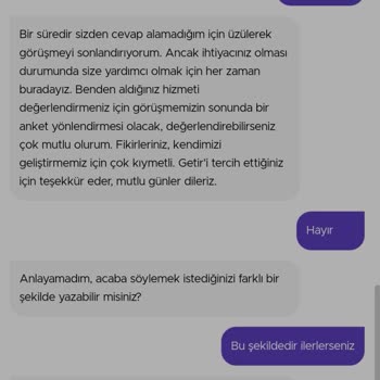 Getir Müşteri Hizmetleri Cevap Vermiyor, Okumuyor