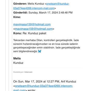 Kunduz App Para İadem Yapılmıyor