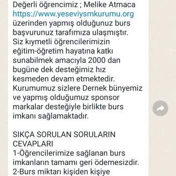bursveriyoruz.com Yesevi Vakfı Geri Ödemesiz Burs Başvurusu