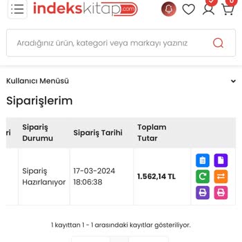 İndeks Kitap İndeks Kitabın Hiçbir Şekilde Siparişimi Kargolamaması