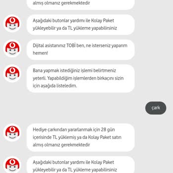 Vodafone Haftalık Çark Meselesi