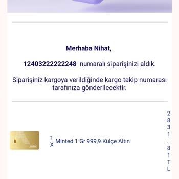 Minted Geç Kargo İletilmesi