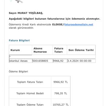 FaturaOdemelisin.net Hizmet Bedeli İadesi