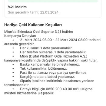 Mion İndirim Hakkımı İade Etmiyor!