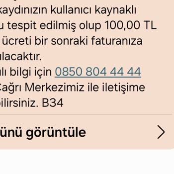 Kablo Net TÜRKSAT Arıza Bildirimine 100 TL İstiyor.