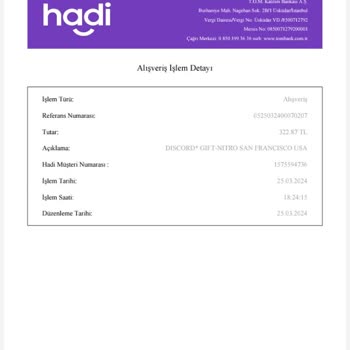 Hadi - TOM Bank İzinsiz / Habersiz Para Harcanmış