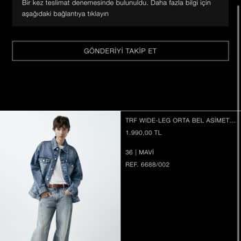Zara'dan Aldığım Ürün Gelmedi İadem De Olmadı Yardımcıda Olunmadı