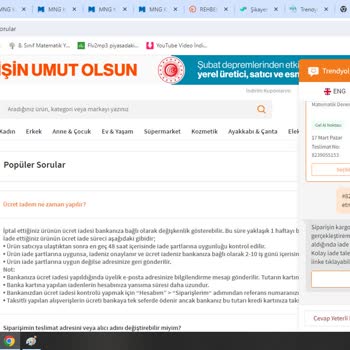 Trendyol Da Bir Tane Muhatabımız Yok