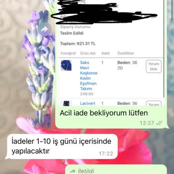 Nare Giyim Paramı İade Etmiyor!