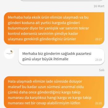 Trendyol Express Pharma Eksik Ürün Mağduriyeti