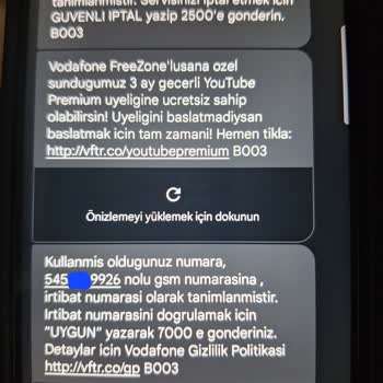 Vodafone İsteğim Dışında 2 Sim Kartı Gönderdi. Hattı Kapatamıyorum