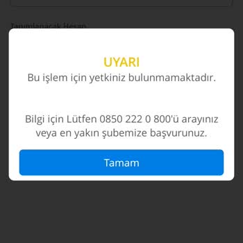 Denizbank Mobil Şube Yetki Problemi