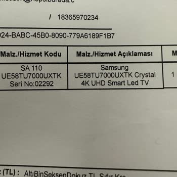 Samsung TU7000 Crystal 4K UHD LED TV. Kronik Panel Arızası