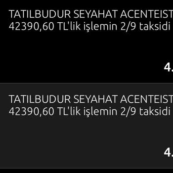Tatilbudur Kredi Kartımdan 2 Kez Ücret Çekmiş