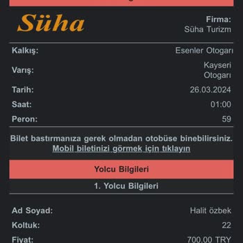 Obilet İademi Yapmadı Mağdurum