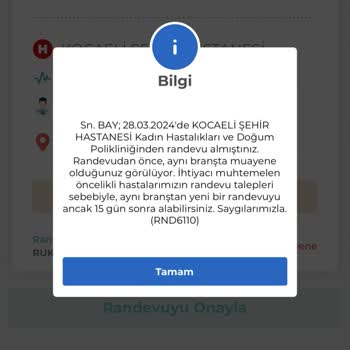 MHRS Randevum Aynı Branşa Muayene Oldum Diye Son 1 Gün Kala İptal Oldu